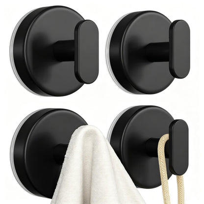 Josmimic Suction Cup Hooks, Hanger for Shower Bathroom Door, Hanging Towels, Loofah, Robe, Coat, 4 Pack