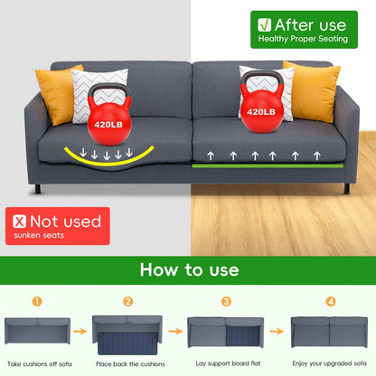 Couch Cushion Support for Sagging Seat - ( 60x205CM ) Wooden Sofa Support Strengthener Boards for Extra Large 3 Seater