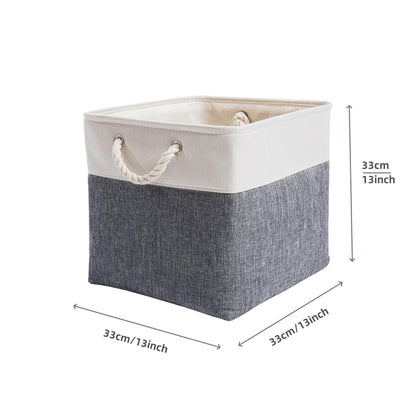 Mangata Fabric Storage Boxes, 33x33x33cm Cube Storage Unit Boxes Storage Baskets for Organizing Clothes Shelf Nursery Home Closet