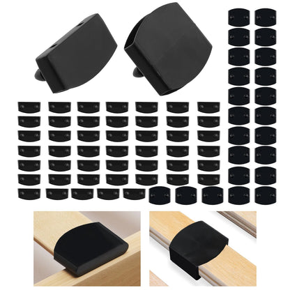 72 Pcs Bed Slat Caps, Plastic Side and Center Bed Slats Holders, 48PCS Side Caps and 24PCS Center Bed Slats Holders caps, Replacement for Single