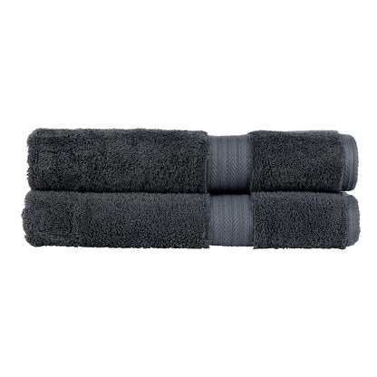 Christy Renaissance 2 Bath Sheets Set | Ash Grey | 100% Egyptian Cotton Pile | Luxuriously Soft and Super Absorbent | 675 GSM