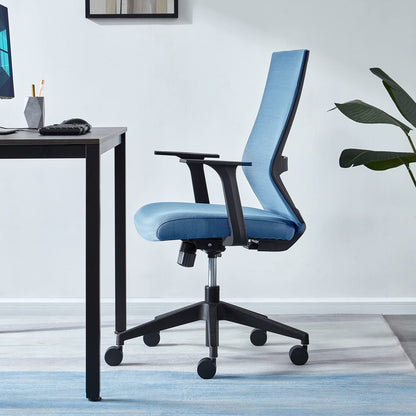 Sunon Ergonomic Office Chair - Mesh Mid-Back Desk Chair with Lumbar Support and Rollerblade Wheels