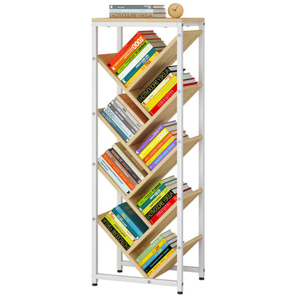 IBUYKE 9 Tier Tree Bookshelf with Top Shelf,Natural TBC002N