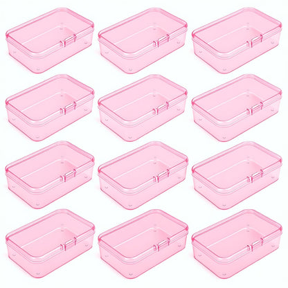 Goodma Rectangular Plastic Storage Boxes, 85 x 55 x 25 mm, Pink