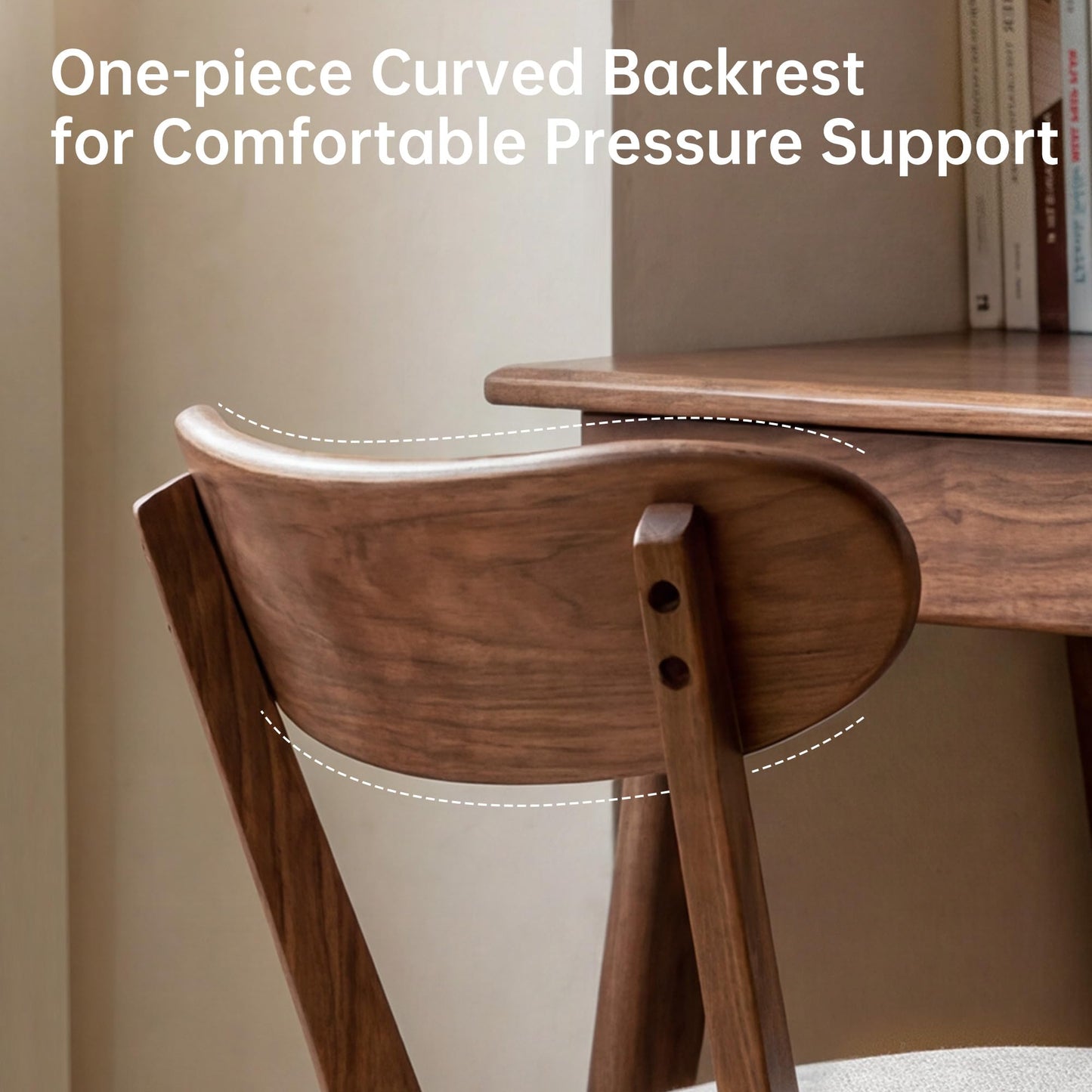 2PCS Modern Solid Dining Chairs Set, Upholstered Fabric Dining Room Chairs