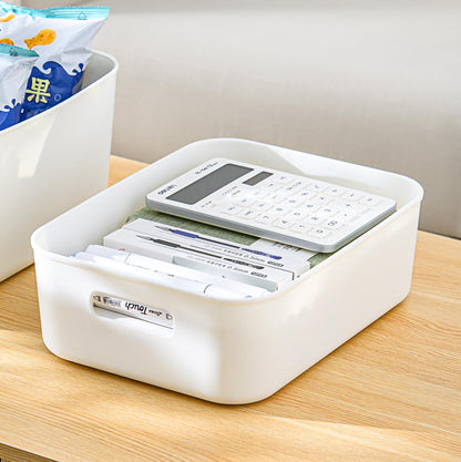 Cetomo 5L*4 Storage Basket, Plastic Open Storage Box, Containers for Shelves, Organizers with Handles for Office, Countertops, Cabinets, PP, BPA Free
