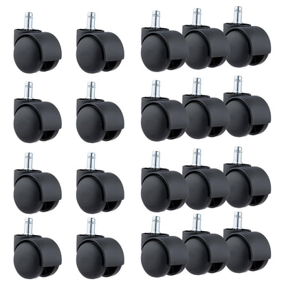 SOUJAP 20 PCS Office Desk Chair Wheels Replacement 11 Stem, Furniture Swivel Castors Wheels for furniture Computer Office Chairs