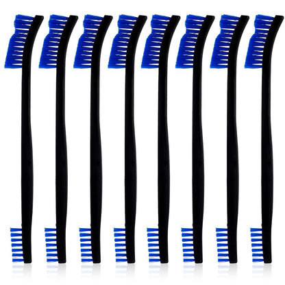 6pcs Double Ended Nylon Cleaning Brushes, Small Cleaning Brush Set Multifunctional Detail Crevice Cleaner Tool for Kitchen Jewelry Small Objects