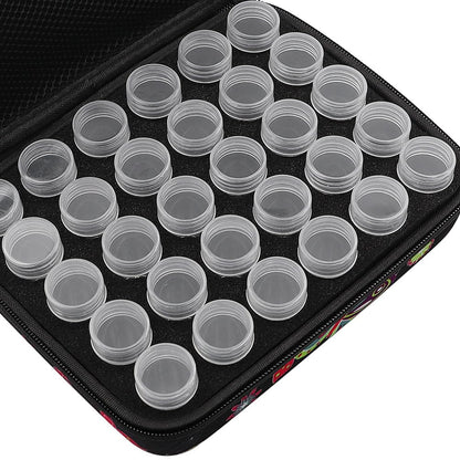 Tiardey 30pcs Diamond Painting Storage Box with Tools, Portable Bead Storage Container, Diamond Painting Accessories kit - Jungle