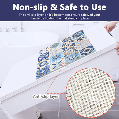 Shower Mat Non Slip : Shower Mats for Inside Shower - 60 x 60 cm Square Bath Mat Anti Mould for Inside Bath