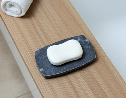 StonKraft Black Stone Mrble Soap Dish Soap Holder