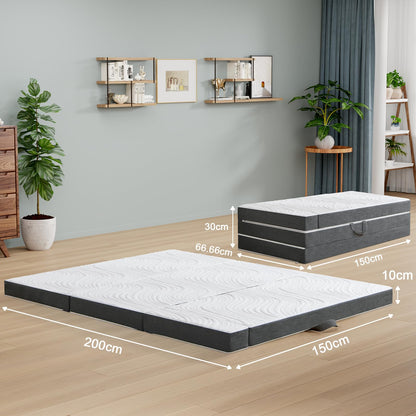 Twirest Folding Mattress,King Foldable Memory Foam Mattress,150x200x10cm