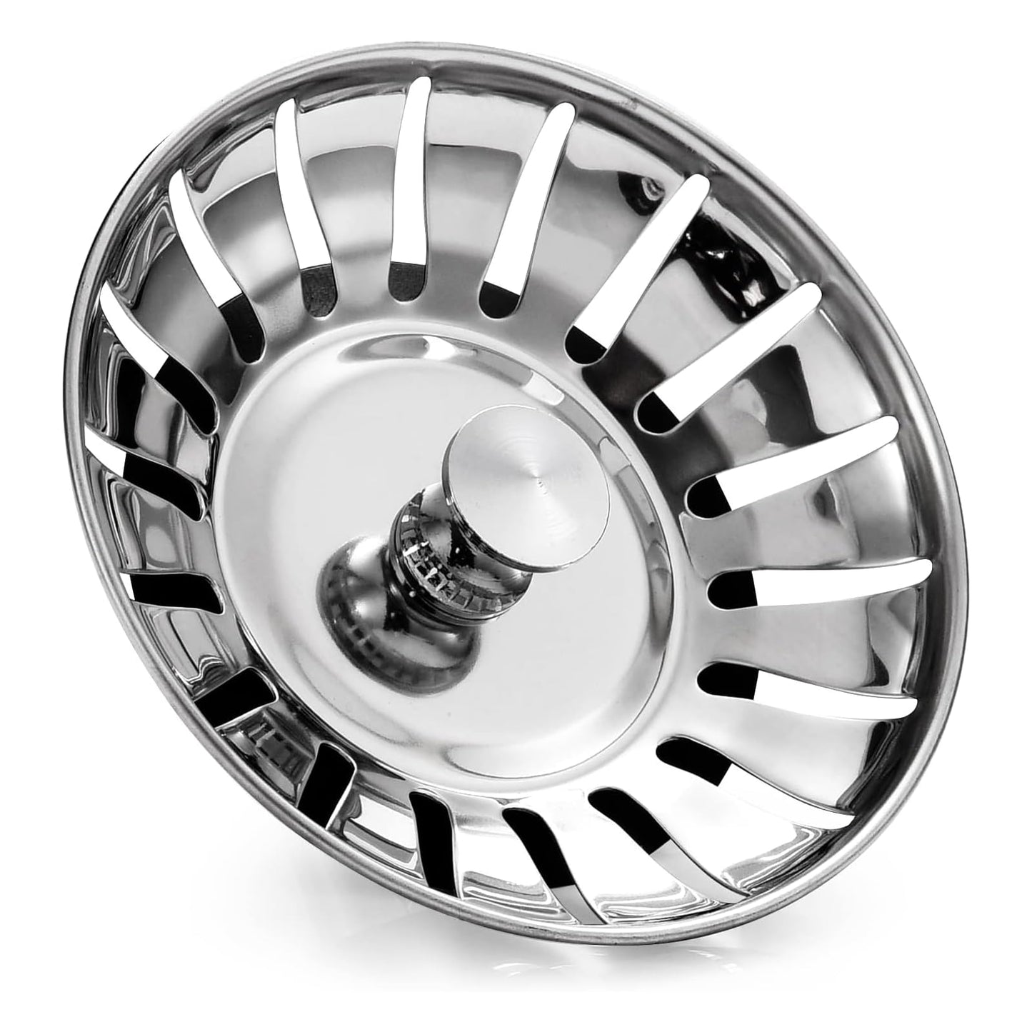 Upgraded Kitchen Sink Plug Strainer Stainless Steel Strainers Sink Plugs Replacement Drain Stopper for Food/Hair Catcher - UK Sinks Hole Diameter