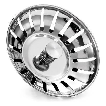 Upgraded Kitchen Sink Plug Strainer Stainless Steel Strainers Sink Plugs Replacement Drain Stopper for Food/Hair Catcher - UK Sinks Hole Diameter