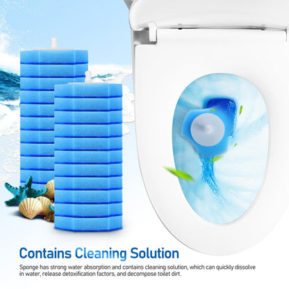 TOPBATHY 30 Pack Disposable Toilet Brush Refills Sponge Brush Head Replacement for Toilet Cleaner Flat Bottom Cleaning Pads Easy Attach Refills for
