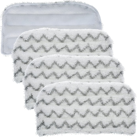 4Pcs Steam Mop Pads Replacement for Shark Steam Mop S1000 S1000A S1000C S1000WM S1001C, Microfiber Washable Pads Refill Soft Steam Cleaner Pad
