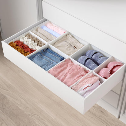 ORLISA Drawer Organiser for PAX 100 Drawers (100x58cm), 8 Pack Closet Organiser Set, Fabric Drawer Dividers & Wardrobe Organisers for Clothes Storage