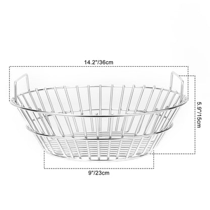 Onlyfire Stainless Steel Charcoal Ash Basket Fits for Large BGE, Kamado Joe Classic