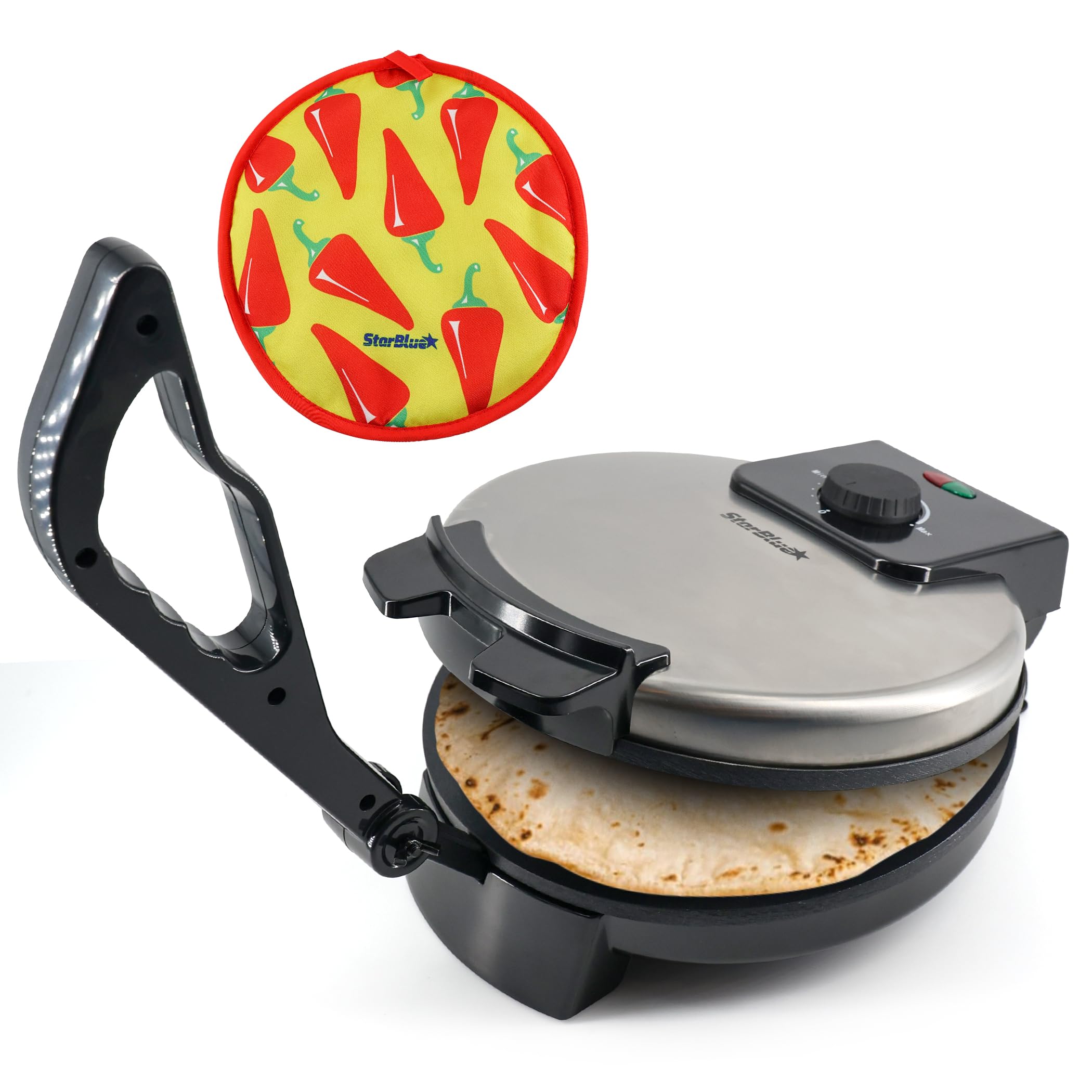 StarBlue 25.4cm Roti Maker Machine with Free Roti Heater and Removable ...