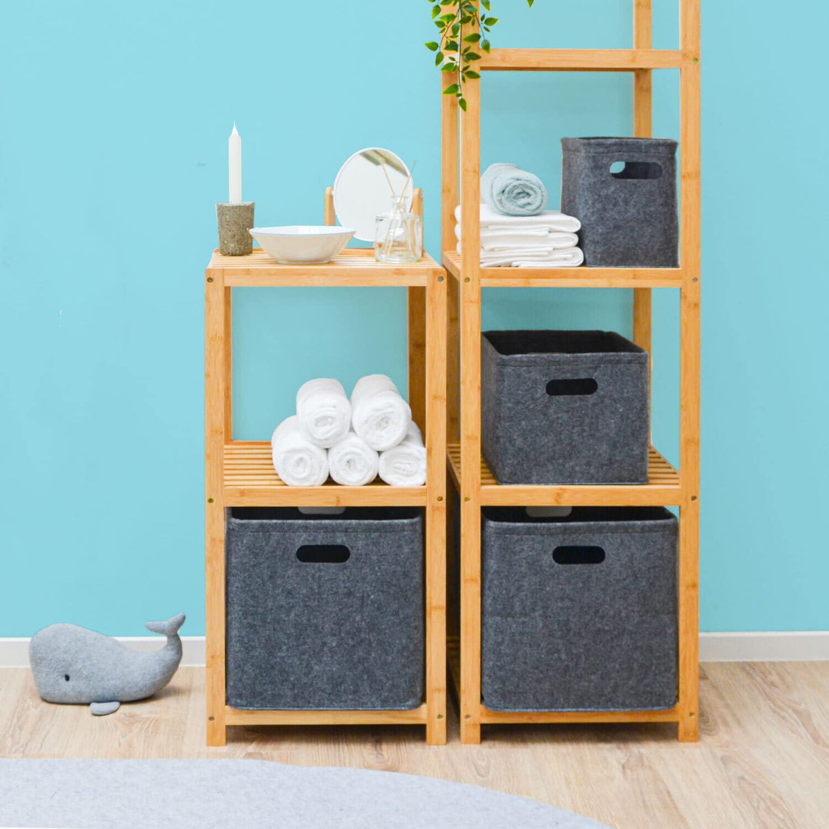 2 Cube Storage Boxes 33x33x33 - Compatible with IKEA Kallax Foldable Shelf Cubes