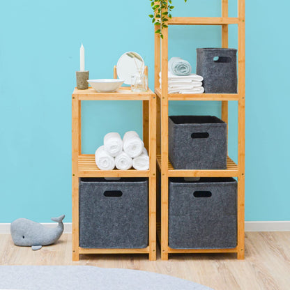 DuneDesign Set of 2: Felt Box 32x26x23 Foldable Storage Box Toiletries Box Storage Basket