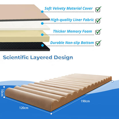 MeMoreCool Roll Up Floor Mattress Small Double, 190x120cm, Brown