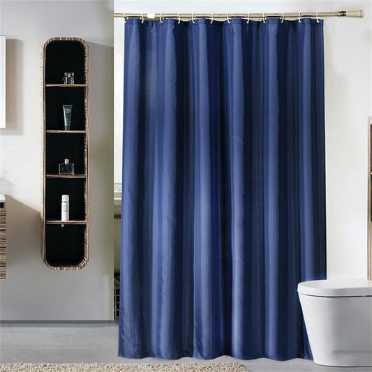 Lkw Ogechi Extra Wide Navy Blue Mildew Proof Shower Curtain 180x220 cm, 200/220/240 CM Drop Waterproof Polyester Bathtub Curtain, Washable Quick