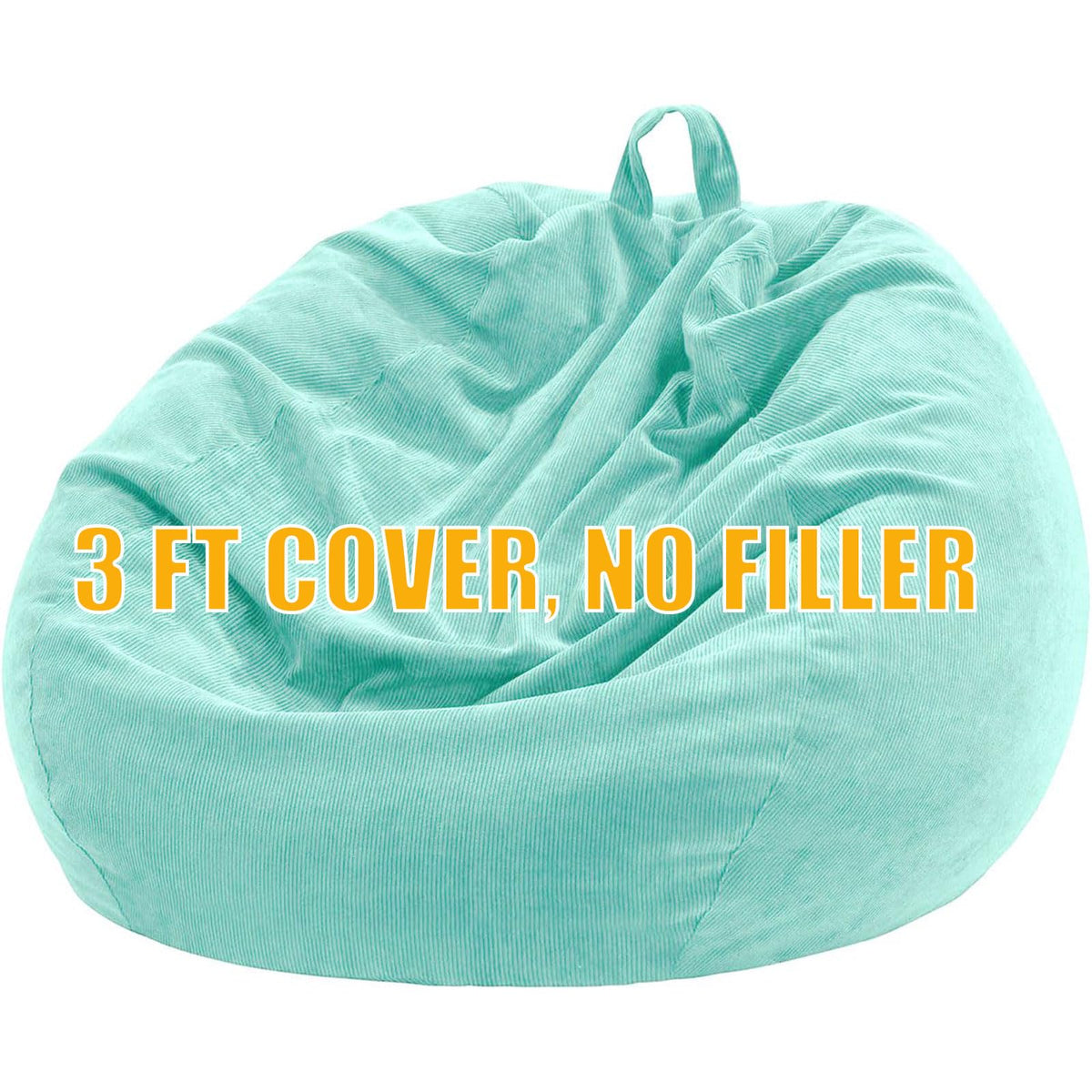 Nobildonna 3 ft Bean Bag Chair Cover (No Filler) for Adults and Kids 300L Extra Large Stuffed Animal Storage Bean Bag Washable Soft Premium Corduroy