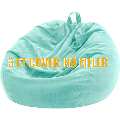 Nobildonna 3 ft Bean Bag Chair Cover (No Filler) for Adults and Kids 300L Extra Large Stuffed Animal Storage Bean Bag Washable Soft Premium Corduroy