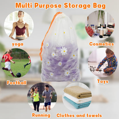 25Pcs Shoe Bags for Travel, 18x25cm Plastic Travel Clothes Storage Bags
