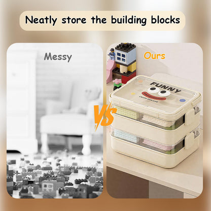 Storage Organiser for Legos 5 Tier Stackable Toy Storage Container Multi Compartment Box Bin for Building Blocks Arts Crafts Supplies Bricks Puzzle