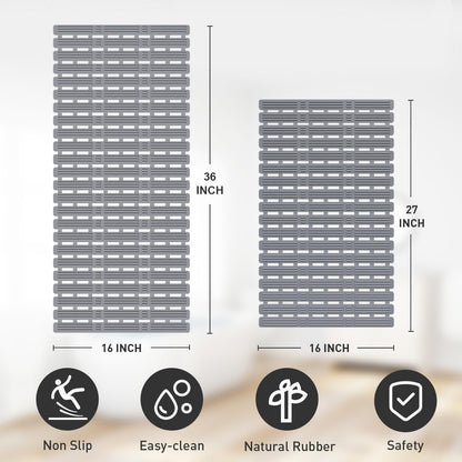 XIYUNTE Large Shower Mat Non Slip Anti Mould for Elderly- 90 x 40cm Cut-to-Fit Non Slip Shower Mat for Inside Shower