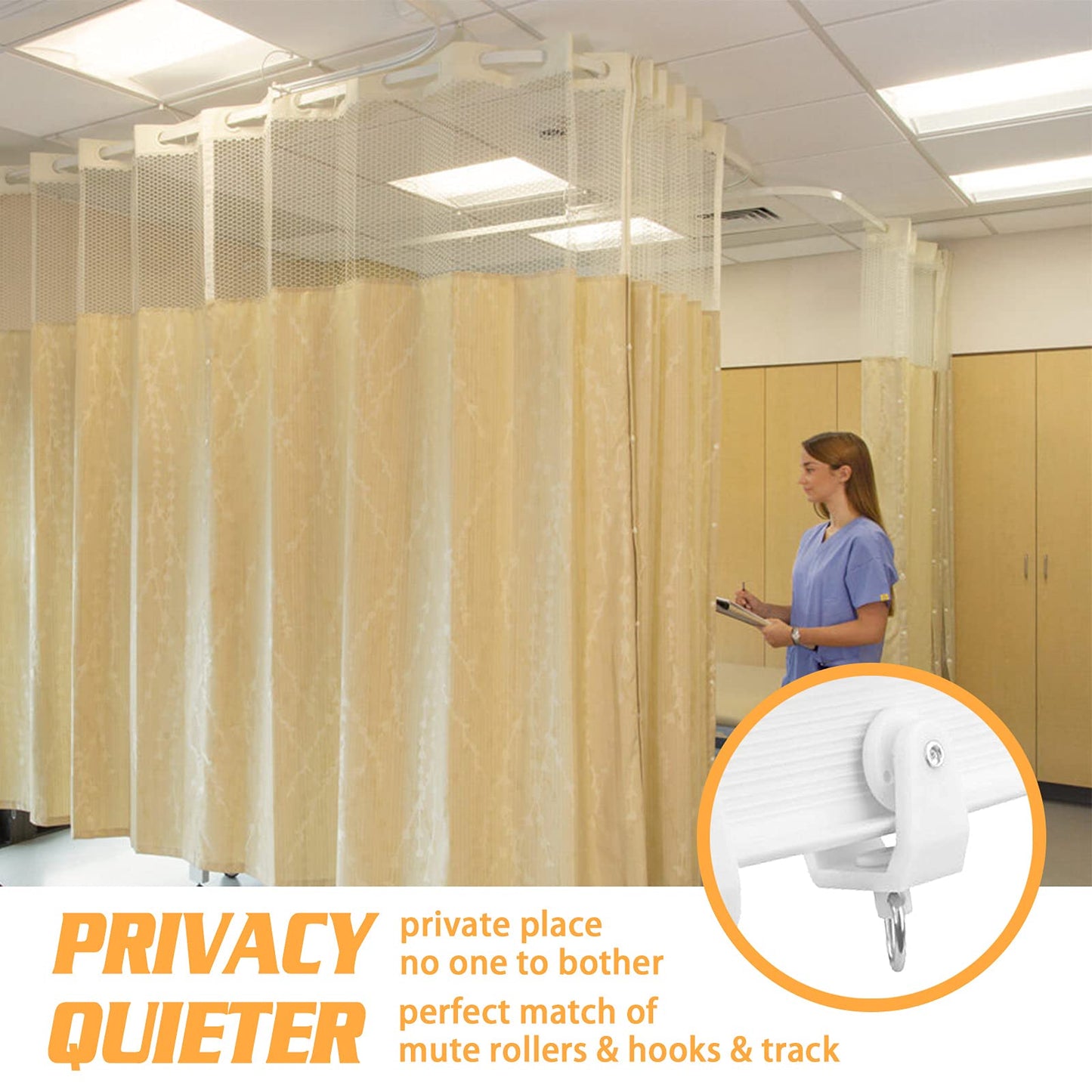 Flexible Ceiling Curtain Track | 7 m Curved Curtain Rail with Mute Rollers | Bendable Mount for Shower Bay Window RV Curtain Room Divider