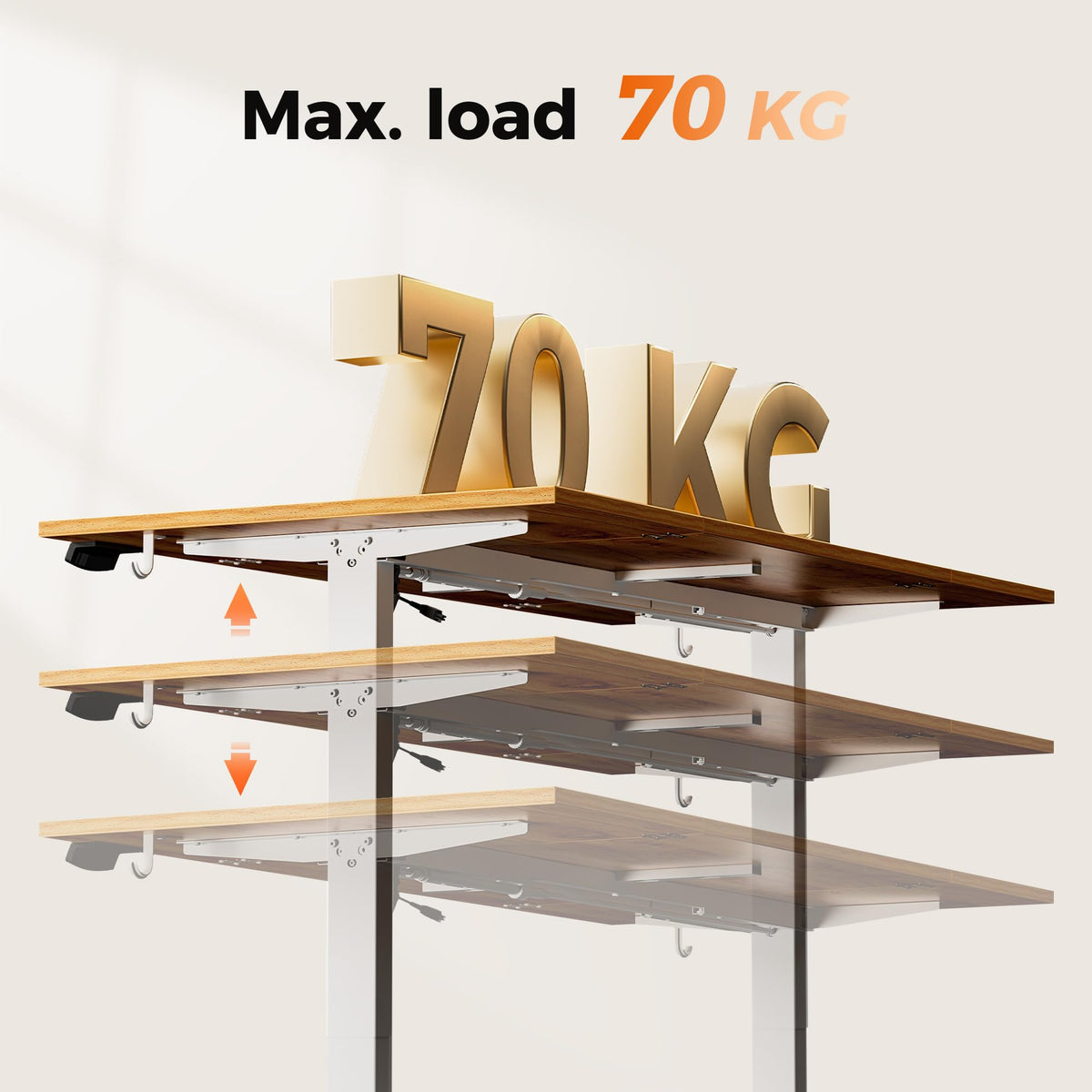 Agilestic Height Adjustable Electric Desk, 2 Memory Height, 120x80cm