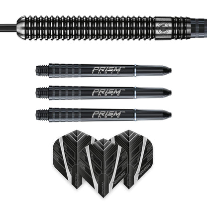 WINMAU Blackout 28 Gram Tungsten Darts Set with Flights and Shafts (Stems)