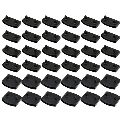 hifrom Slatted Frame Brackets Set, 36 Pieces, High Density Polyethylene, Black, for Beds up to 53 mm Wide, Single Double Beds Accessories