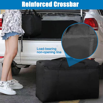 IETWATE 2PCS Large Storage Bags with Zips, 180L Moving Bags Extra Large Strong, Waterproof Clothes Storage Bag