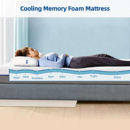 wowttrelax Single Memory Foam Mattress 3ft, 7 Inch Medium Firm Feel for Back Pain Relief, with Breathable Washable Cover, 2 Layer for More Supportive,