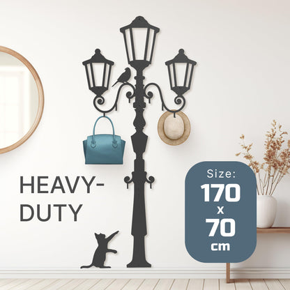 Coat rack wall mounted 67x27in | coat hooks wall mounted 8pcs | heavy duty wardrobe metal 2mm | rack clothes | hallway furniture sets