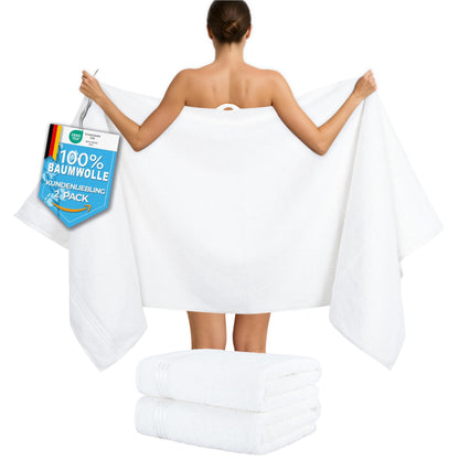 Hammetex Bathrobe 100% Cotton Unisex for Men and Women Quality 400 g/m² Quality Soft Absorbent Terry Towelling Bathrobe for Couples with Pockets