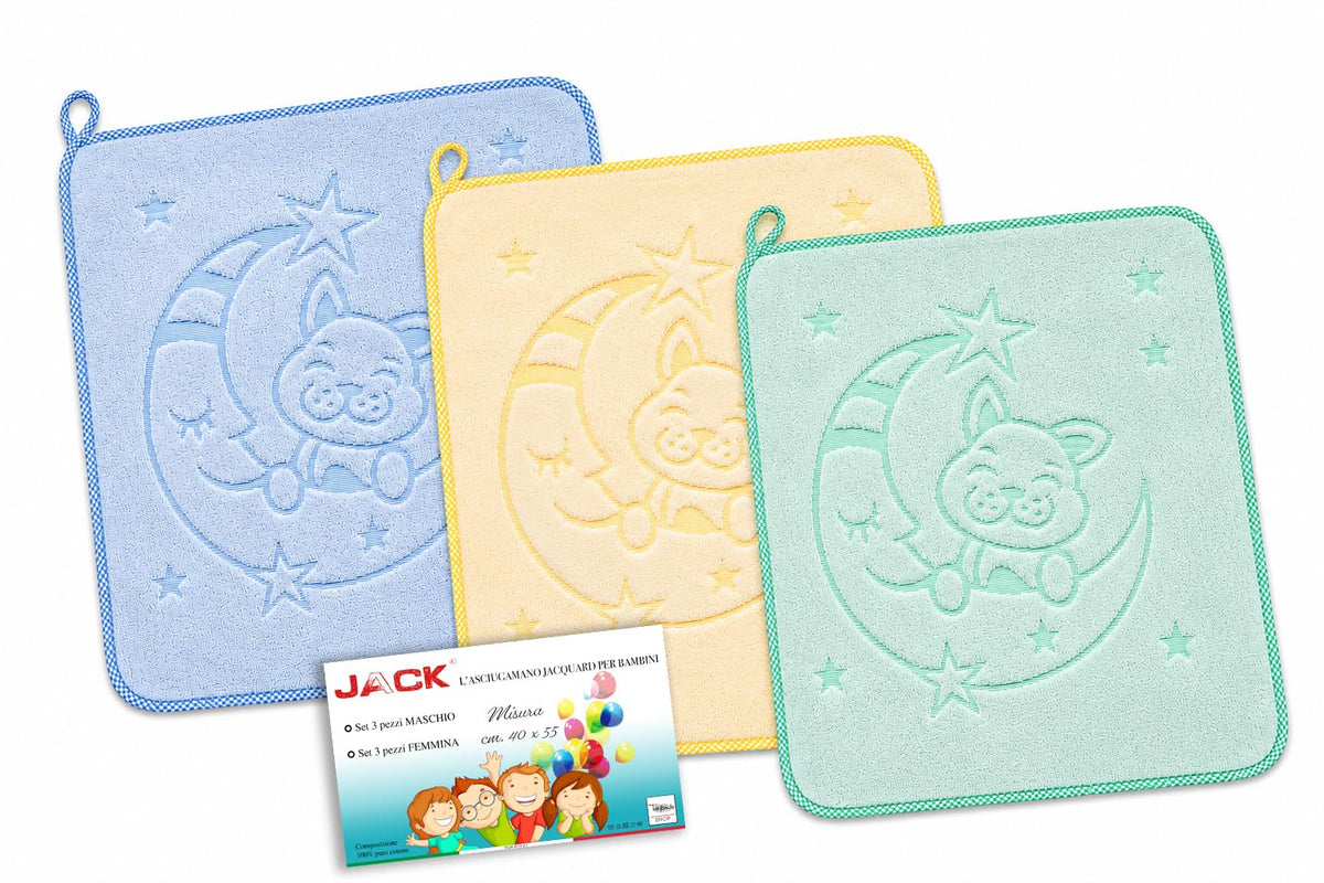 Tex family Set of 3 Baby Bath Towels 40 x 55 cm Pure Cotton Male