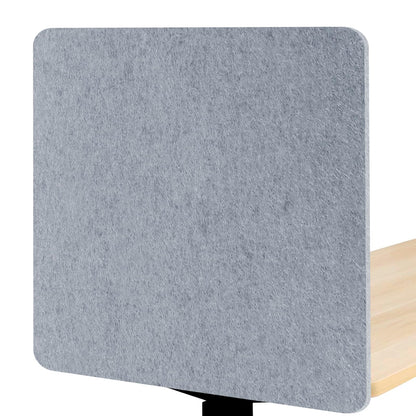 Felt Desk Divider, Clamp-On Privacy Panel, 60 x 60 cm, Light Grey