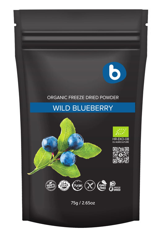 Bobica's Premium European Organic Wild Blueberry Powder | from Freeze Dried Wild Blueberries, Bilberries | Antioxidant Superfood | Non-GMO,