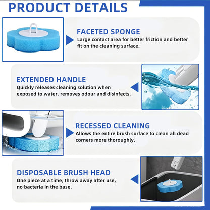 Disposable Toilet Brush, Toilet Wand Starter Kit with 48 Refill Heads, Wall Mounted Toilet Bowl Cleaner Brush with Holder & Storage Caddy