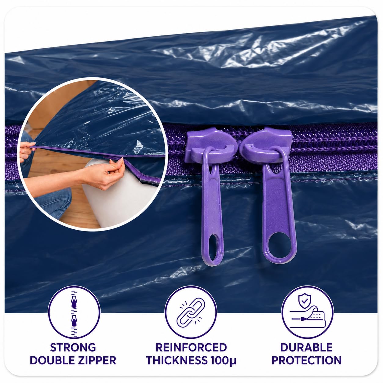 Dreamzie - Single Mattress Cover for Moving - Mattress Storage Bag - x2