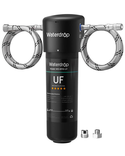 Waterdrop 10UA-UF 0.01 ?m Ultra Filtration Under Sink Water Filter for Ba?t?ria Reduction, 30,000 Liters Chlorine Reduction Capacity, Direct Connect