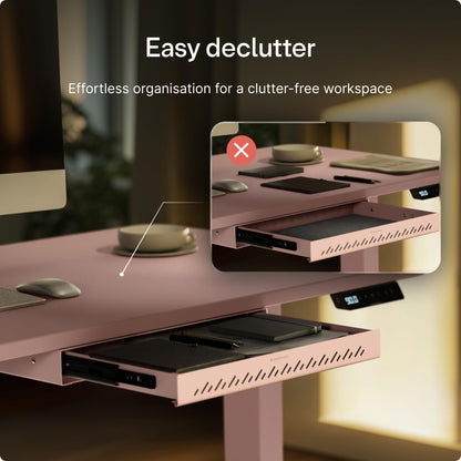 Desktronic Hidden Organizer, Under-Desk Storage Drawer - Easy Installation, Space-Saving, Large Capacity, Metal, for Office and Vanity