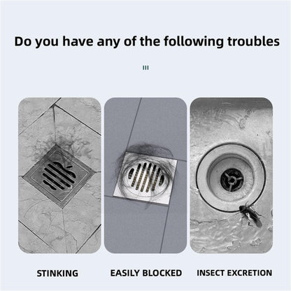 MAOYONG Shower Drain Cover Tub Stopper - Square Silicone Floor Drain Cover for Bathroom, Bathtub Stopper Drain Plug Cover
