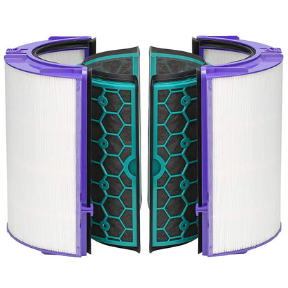 SPARES2GO 360 Glass HEPA Filter and Activated Carbon Filter for Dyson fits Pure Cool DP04 HP04 HP07 HP09 PH01 PH03 TP04 TP07 TP09 Air Purifying Tower