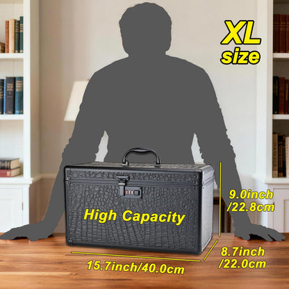 Pogianhae Medicine Lock Box with Code, Secure Multipurpose Locking Box